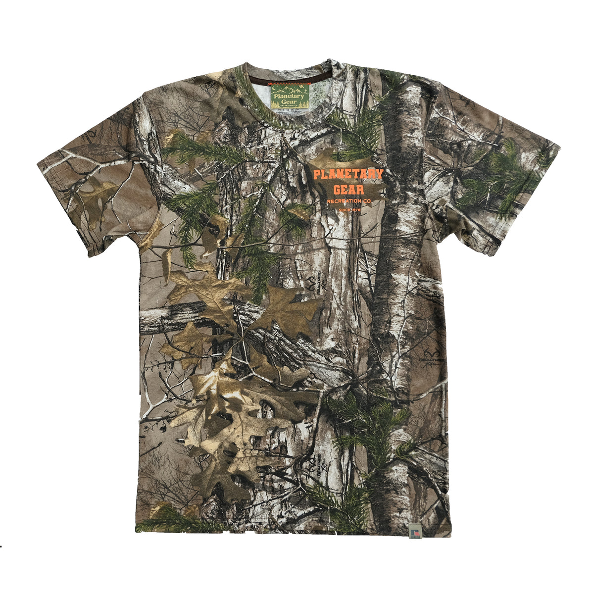 Planetary Gear Real Tree Camo Logo T Shirt