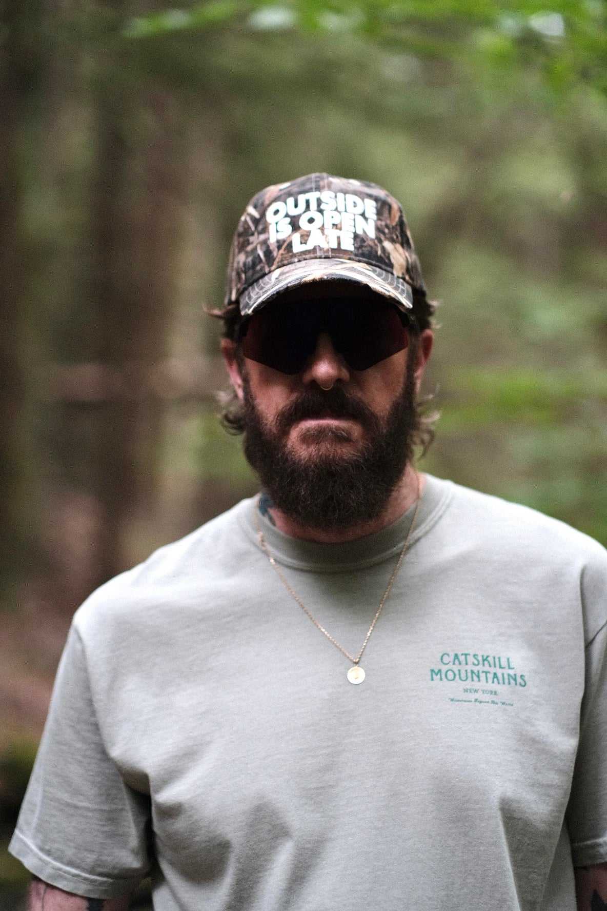 Outside is Open Late Camo Hat