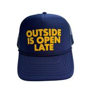 Outside is Open Late Rope Trucker Hat