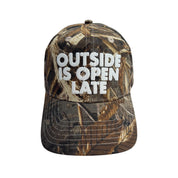 Outside is Open Late Camo Hat